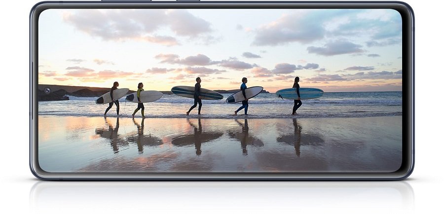 Smartfon Samsung Galaxy S20 FE 5G SM-G781 8GB/256GB prezentacja wyświetlacza Infinity-O