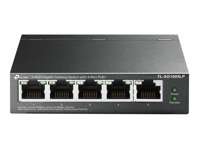 Switch TP-Link TL-SG1005LP widok złącz