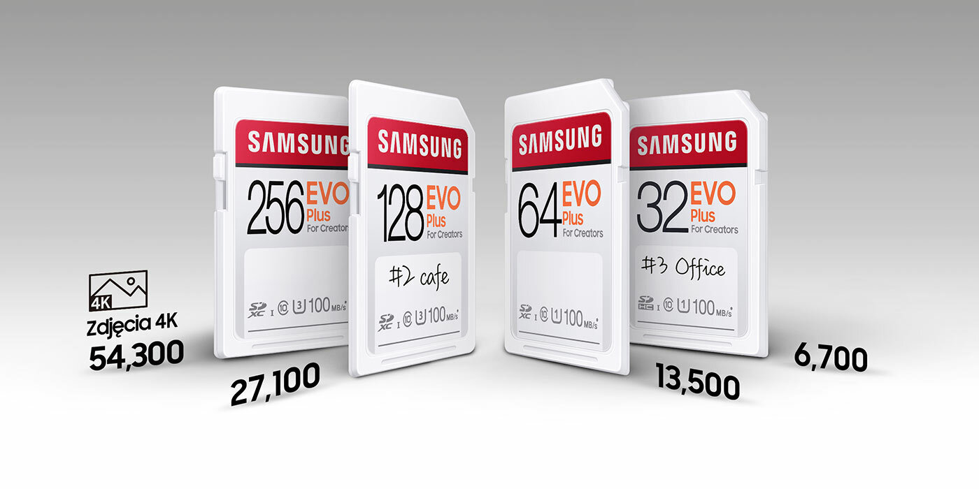 Karta pamięci SD Samsung EVO Plus 32GB MB-SC32H/EU wizualizacja prędkości zapisu i odczytu