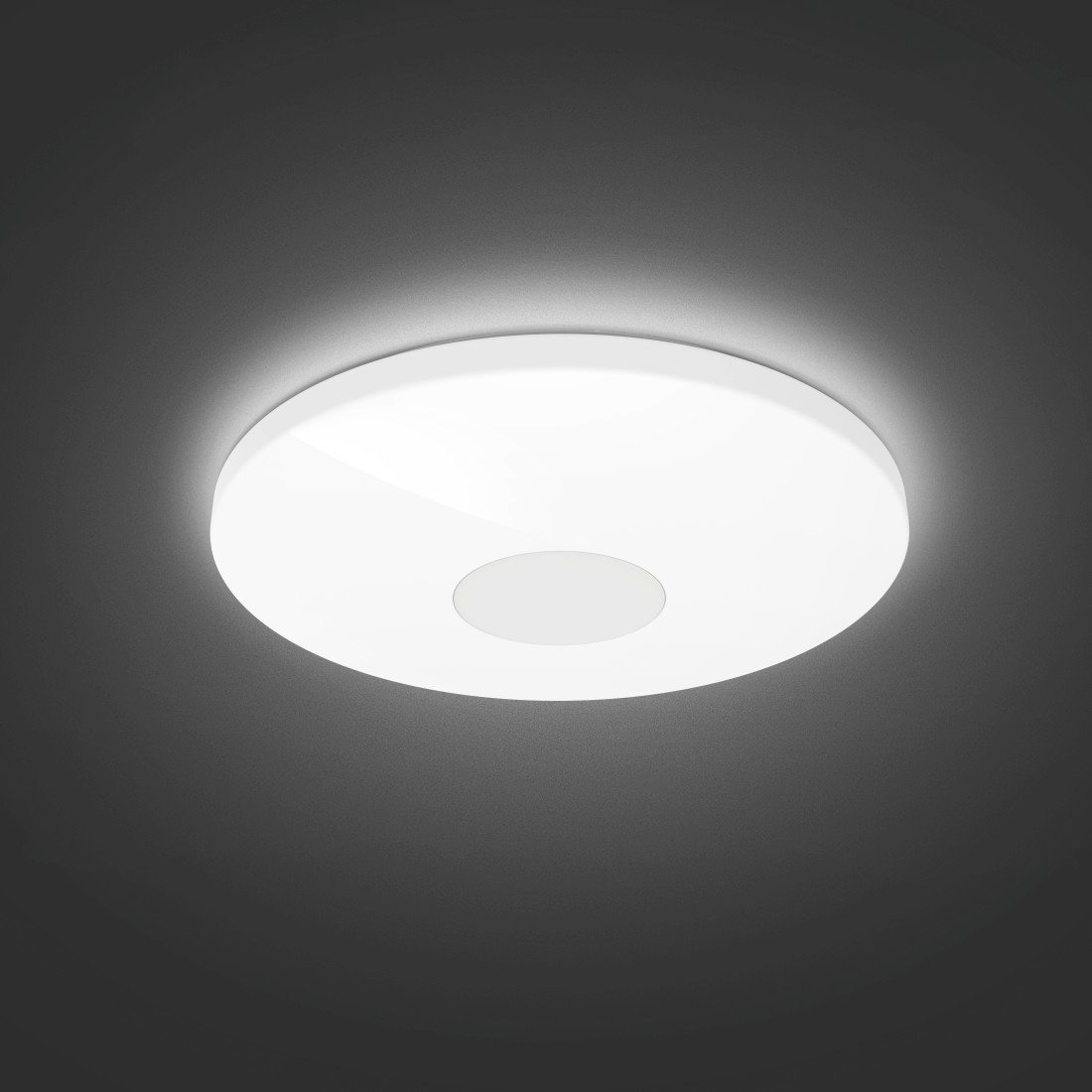 Hama lampa sufitowa LED okragła 50 cm włączona 