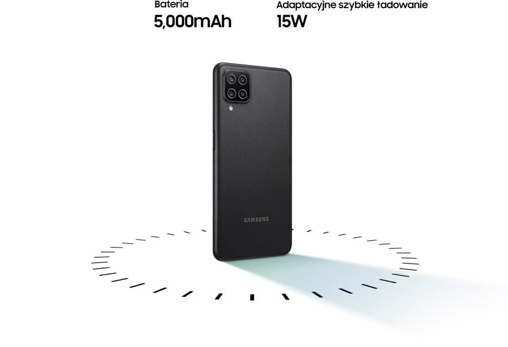 Smartfon Samsung Galaxy A12 SM-A125FZKVEUE czarny widok na tył