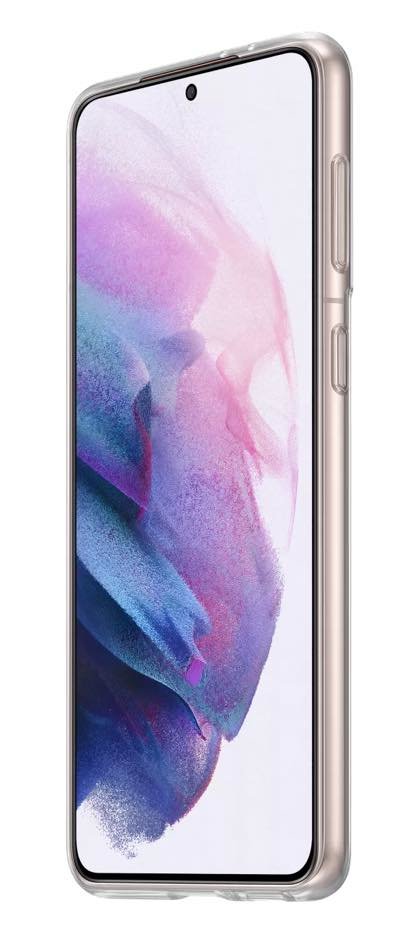 Etui Samsung Clear Cover Transparent do Galaxy S21+ EF-QG996TTEGWW widok na telefon w etui od boku