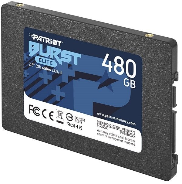 Dysk SSD Patriot Burst Elite 480GB PBE480GS25SSDR widok od przodu