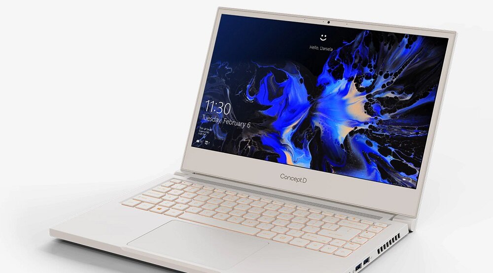Laptop Acer ConceptD 3 CN315-72G-70RY widok na laptopa od prawej strony