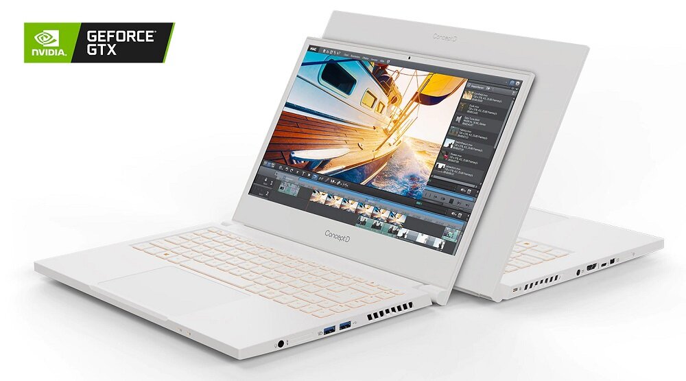 Laptop Acer ConceptD 3 CN315-72G-77HW widok na laptop od prawej strony