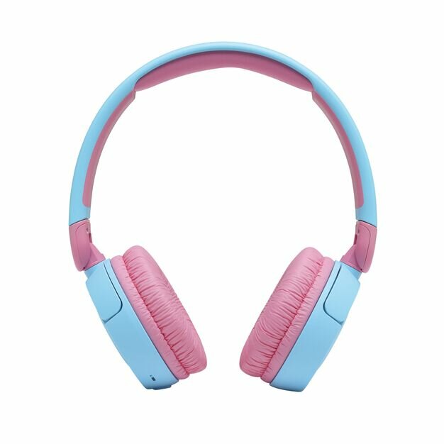 Słuchawki BT dla dzieci JBL JR310BT niebiesko-różowe widok od przodu