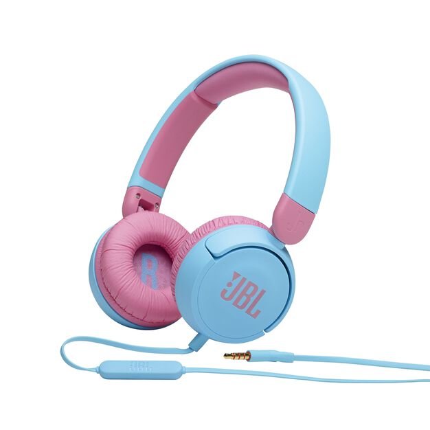 JBL JR310 niebieskie słuchawki dla dzieci perspektywa