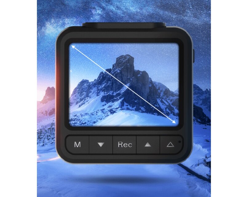 Wideorejestrator Xblitz Z8 Night widok na ekran od frontu