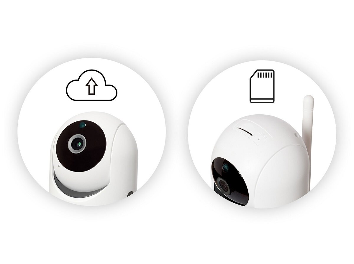 Kamera Overmax Camspot 3.6 WiFi widok dwóch kamer z możliwością zapisu w chmurze i na karcie