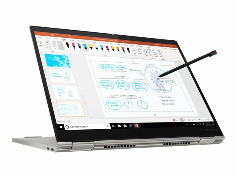 Laptop Lenovo ThinkPad X1 Titanium Yoga widok na front+rysik