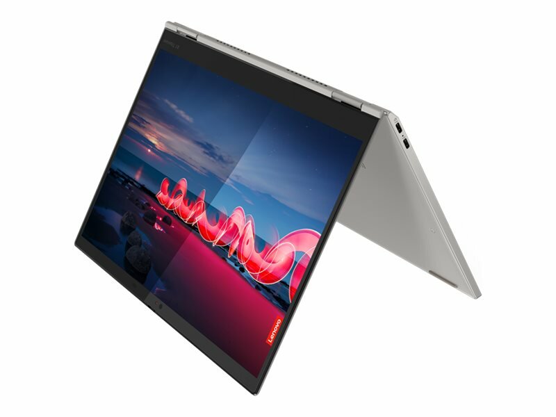 Laptop Lenovo ThinkPad X1 Titanium Yoga widok na front - rozłożony, wolnostojący