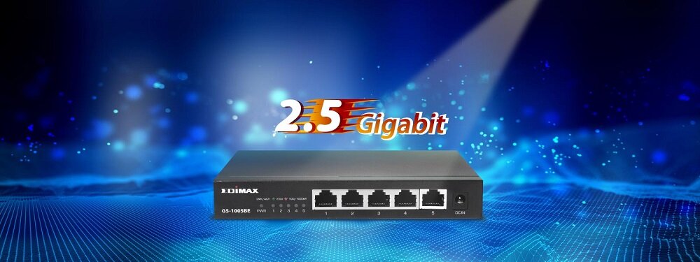 Switch Edimax GS-1005BE 2.5 Gigabit informacja o prędkości 2.5 Gigabit 