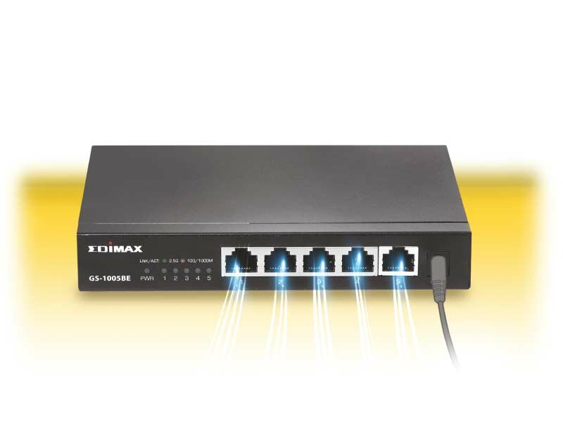 Switch Edimax GS-1005BE 2.5 Gigabit złącza switcha