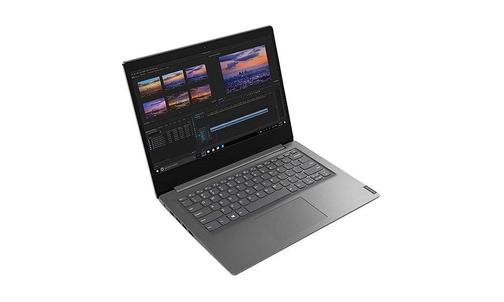 Laptop LENOVO V14-ADA 82C600DMPB AMD Ryzen 3 3250U | 14.0 FHD | 2x4GB | 256GB |  W10H szary widok od góry pod kątem