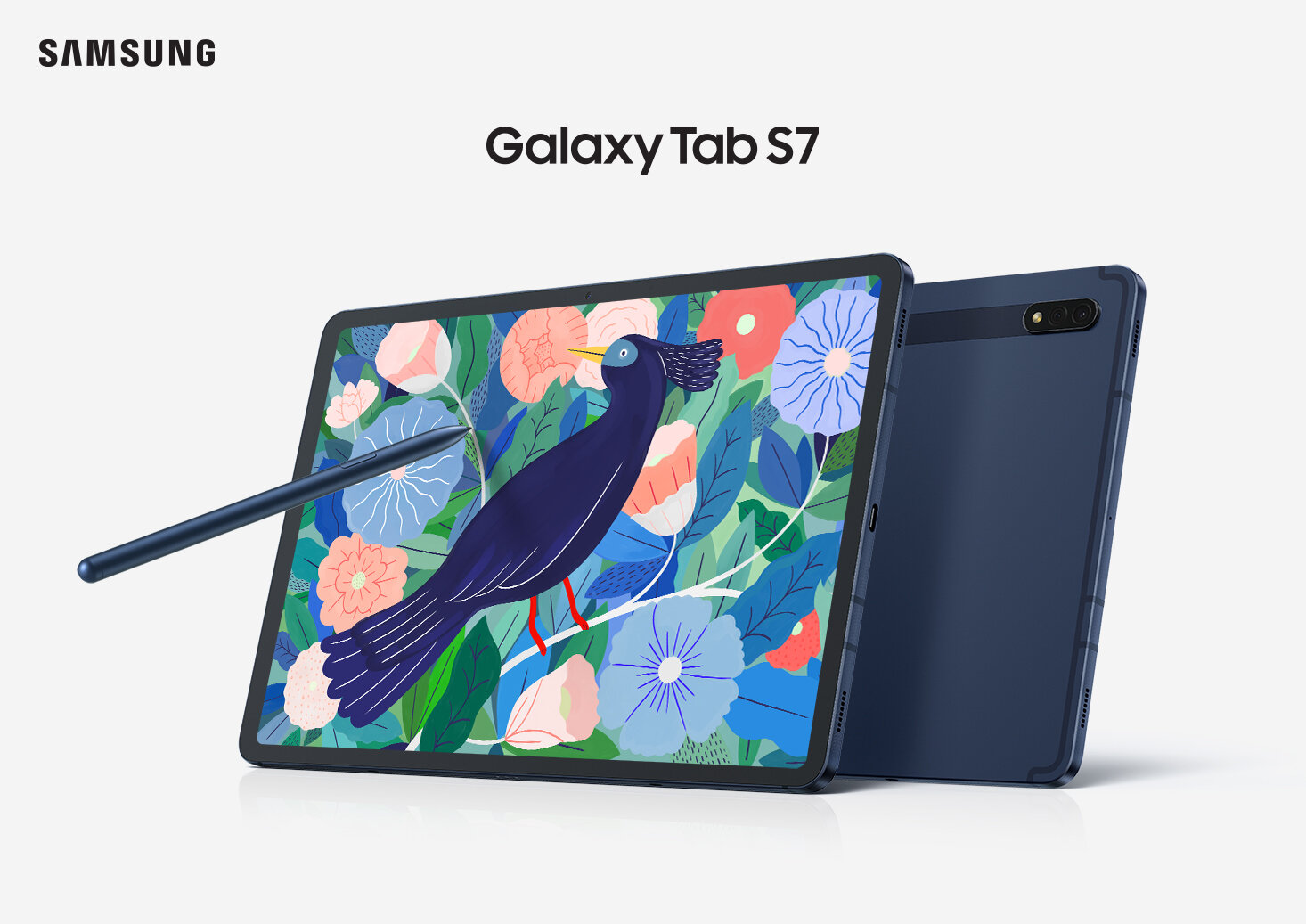 Tablet Samsung Galaxy Tab S7 SM-T875NDBEEUE LTE 8GB/256GB Niebieski widok na przód od prawej strony