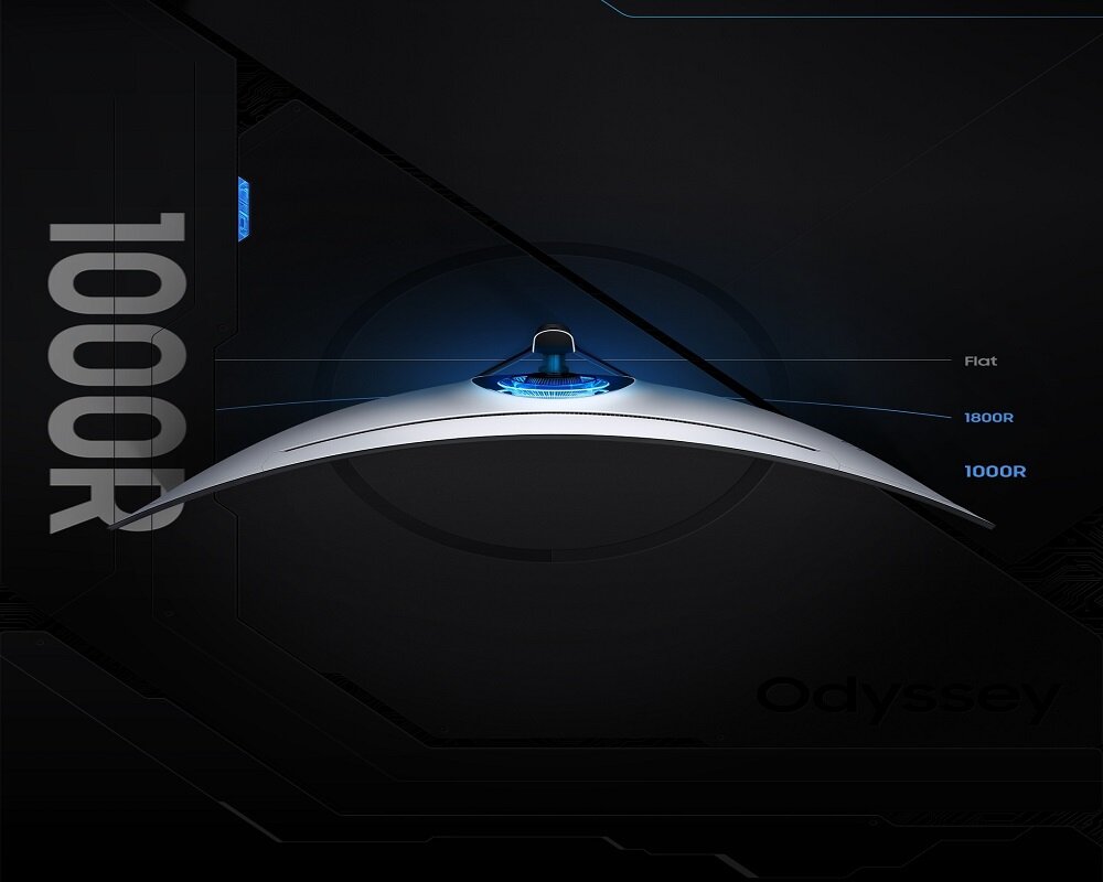 Monitor Samsung Odyssey G9 49'' zakrzywiony widok od góry