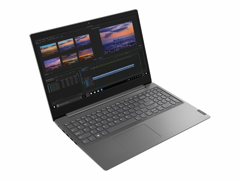 Laptop LENOVO V15-ADA 82C7005YPB | AMD Athlon Gold 3150U | 15.6 FHD | 4GB | 256GB | W10H szary widok od góry na klawiaturę