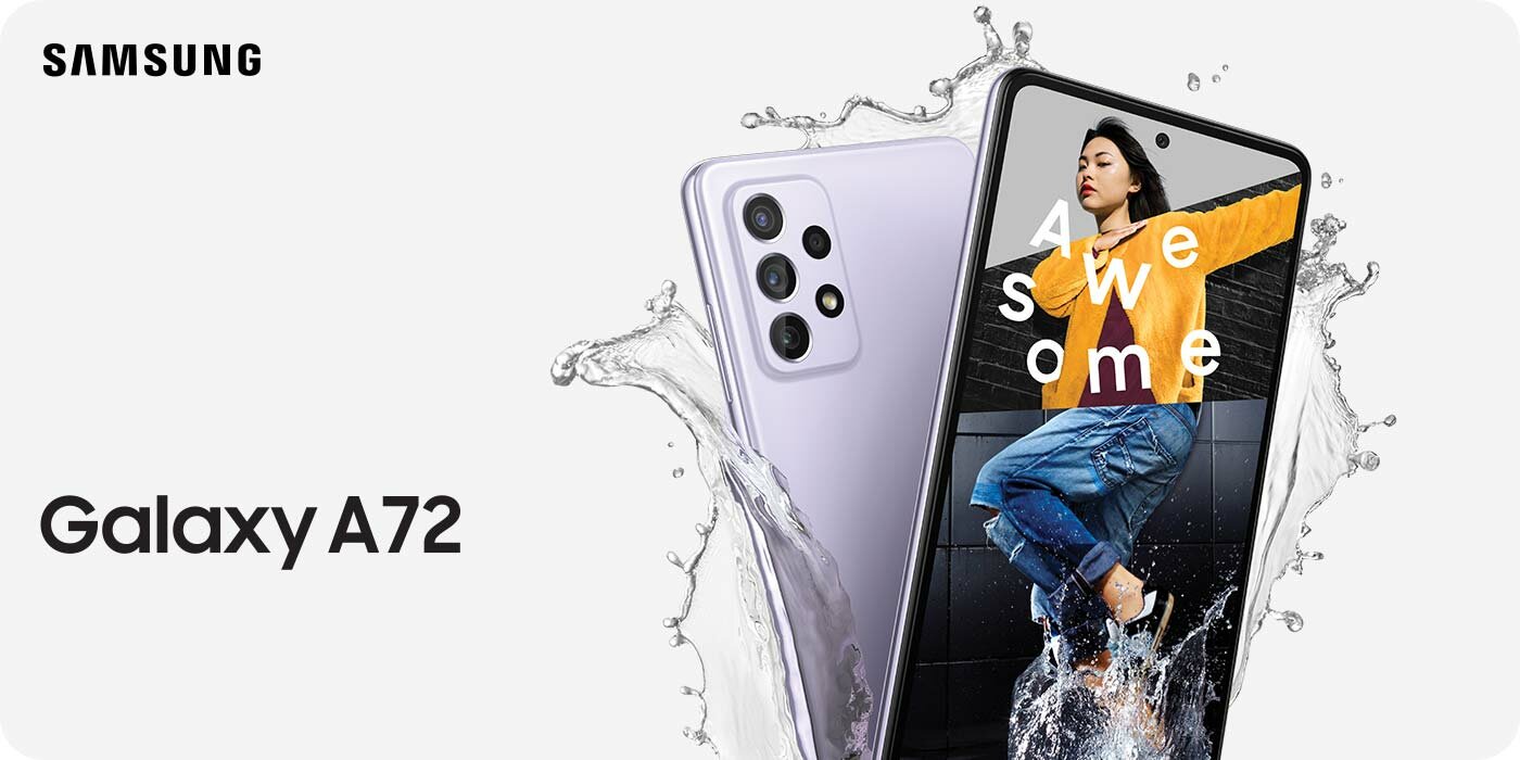 Smartfon Samsung Galaxy A72 SM-A725FLVDEUE 6GB + 128GB Fioletowy widok na dostępne wersje kolorystyczne