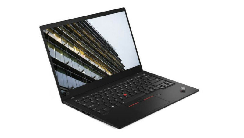 Laptop Lenovo ThinkPad X1 Carbon G8 20U90044PB front pod katem od lewej strony