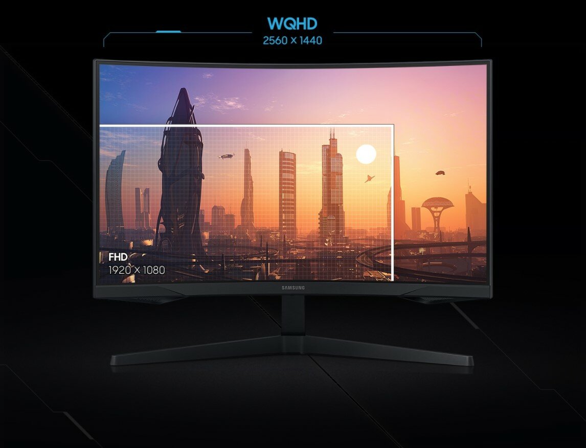 Monitor Samsung Odyssey G55 32 32G55T rozdzielczość WQHD