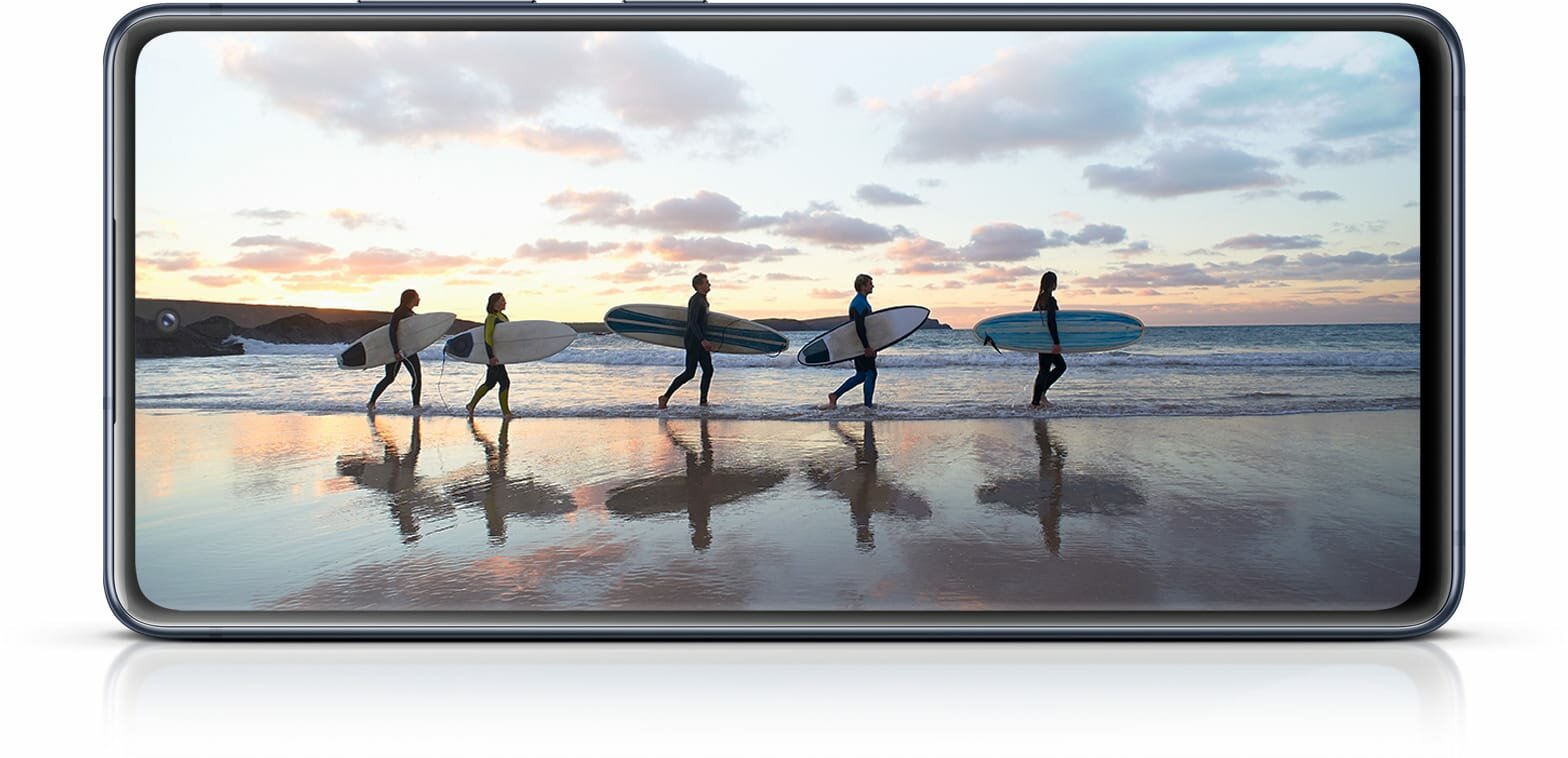 Smartfon Samsung Galaxy S20 FE 5G SM-G781BZWHEUE 8GB/256GB Biały widok od przodu na ekran w poziomie