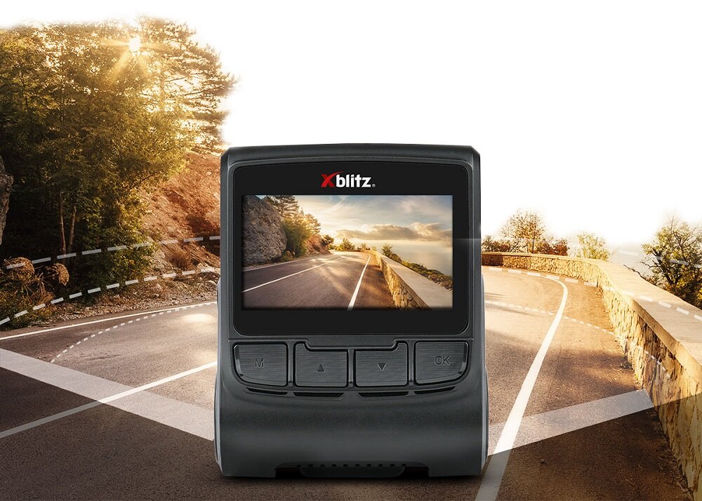 Wideorejestrator Xblitz S5 Duo widok na ekran od przodu