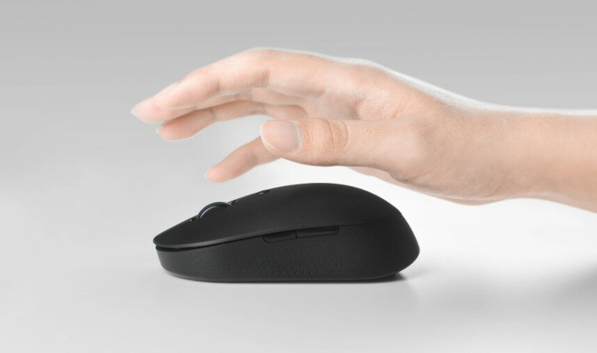 Myszka komputerowa Mi Dual Mode Wireless Mouse Silent Edition widok lewy skos