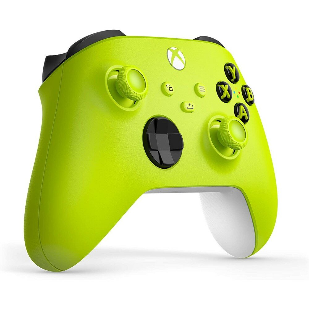 Kontroler bezprzewodowy Microsoft Xbox Series X/S/One zielony pokazany lewy skos kontrolera