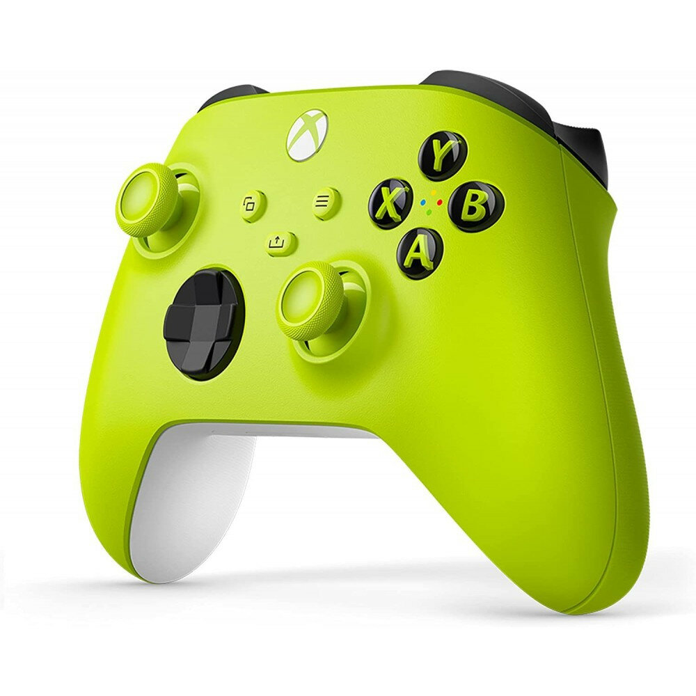 Kontroler bezprzewodowy Microsoft Xbox Series X/S/One zielony pokazany prawy skos kontrolera