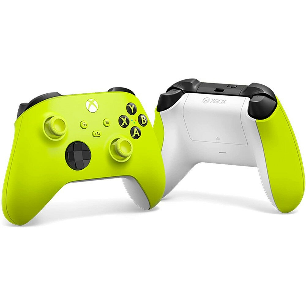 Kontroler bezprzewodowy Microsoft Xbox Series X/S/One zielony widok na front i tył kontrolera