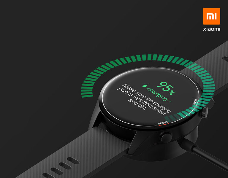 Smartwatch Xiaomi XMWTCL02 Mi Watch Black cyfrowy wyświetlacz i pasek