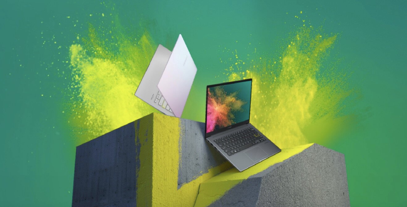 Laptop ASUS VivoBook S13 S333EA-EG018 czarny widok na dostępne wersje kolorystyczne pod kątem