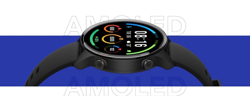 Smartwatch Xiaomi Mi Watch widok na zegarek od boku