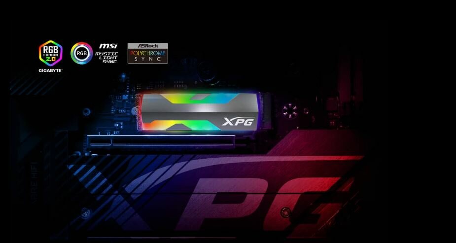 Dysk SSD Adata XPG Spectrix S20G 1TB M.2 ASPECTRIXS20G-1T-C dysk w płycie głównej