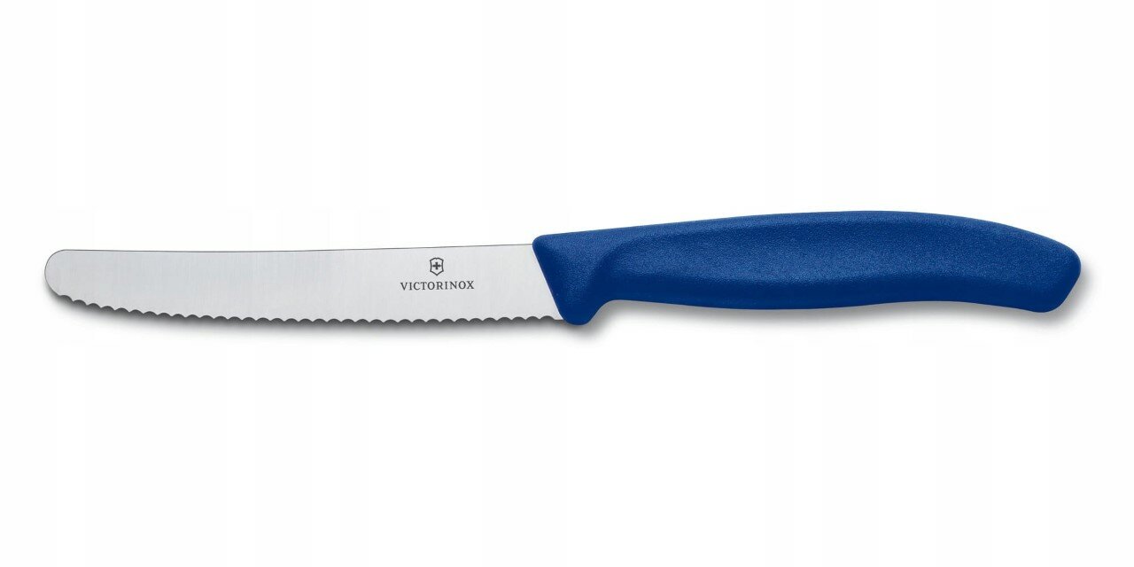 Nóż stołowy i nóż do pomidorów Victorinox Swiss Classic 6.7832 niebieski widok na bok