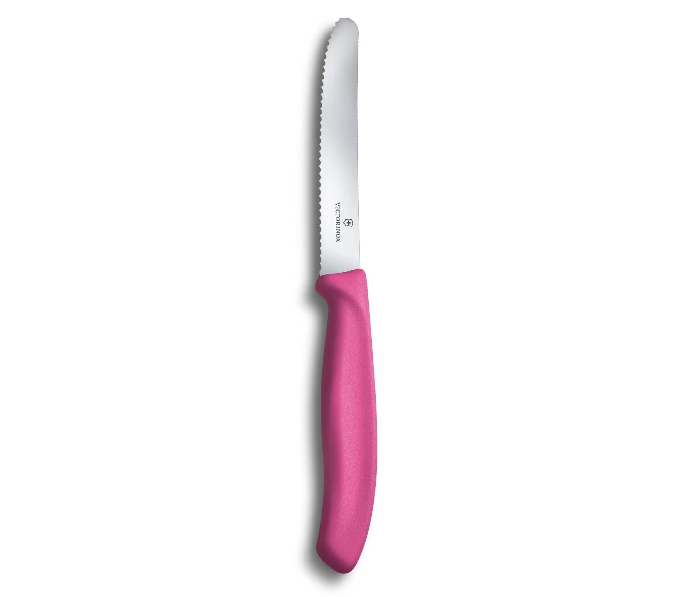 Nóż stołowy i nóż do pomidorów Victorinox Swiss Classic 6.7836.L115 różowy widok na bok