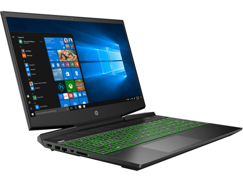 Laptop HP Pavilion Gaming 15-dk1056nw 364D8EA pod kątem o lewej strony