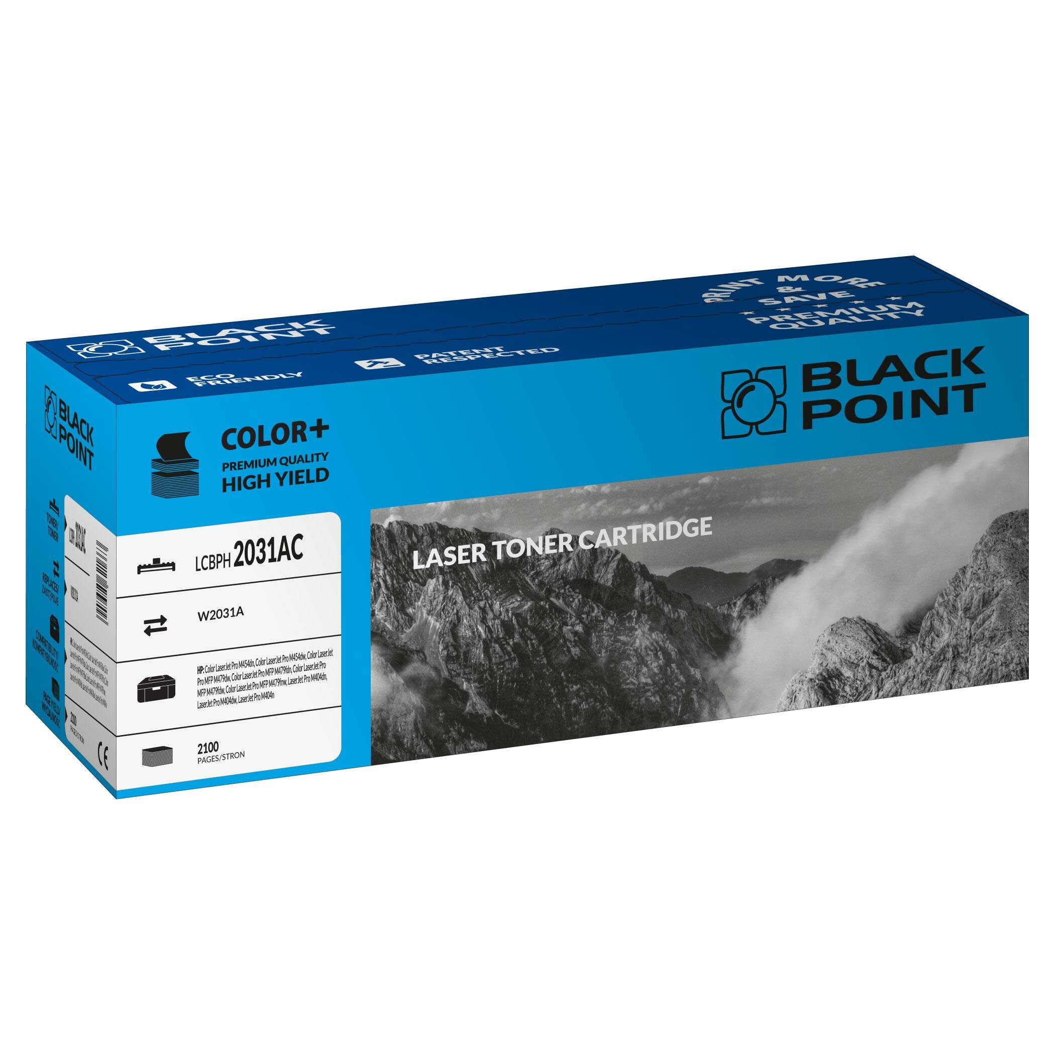 Toner laserowy Black Point LCBPH2031AC widok pod kątem na opakowanie