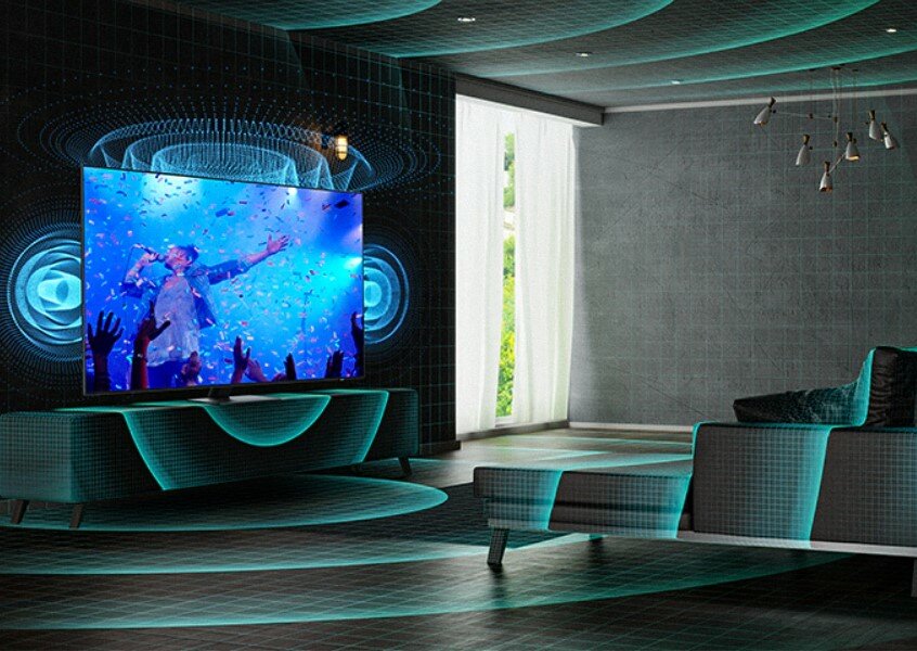 Telewizor Samsung QE55Q80AAT 4K UHD dźwięk w pomieszczeniu