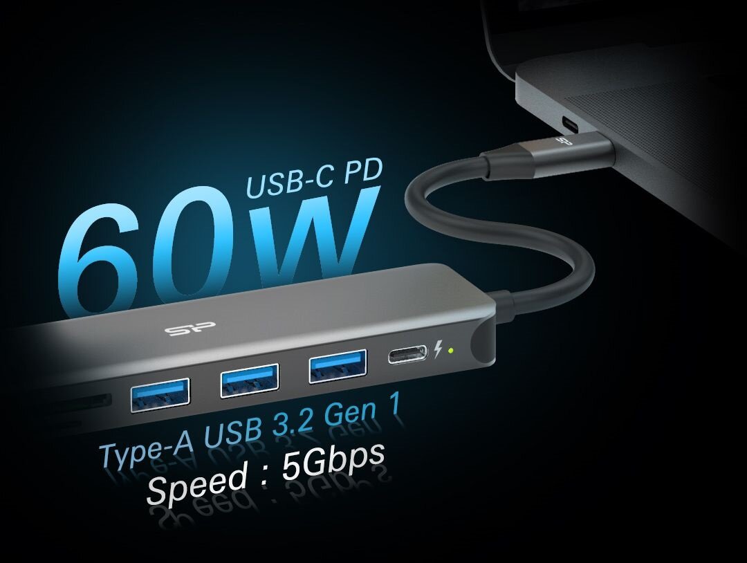 Stacja/replikator Silicon Power SU20 USB-C (SPU3C07DOCSU200G) front 