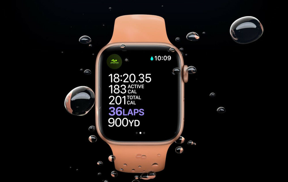 Apple Watch Series 6 GPS + Cellular MJXM3WB wodoodporność zegarka 