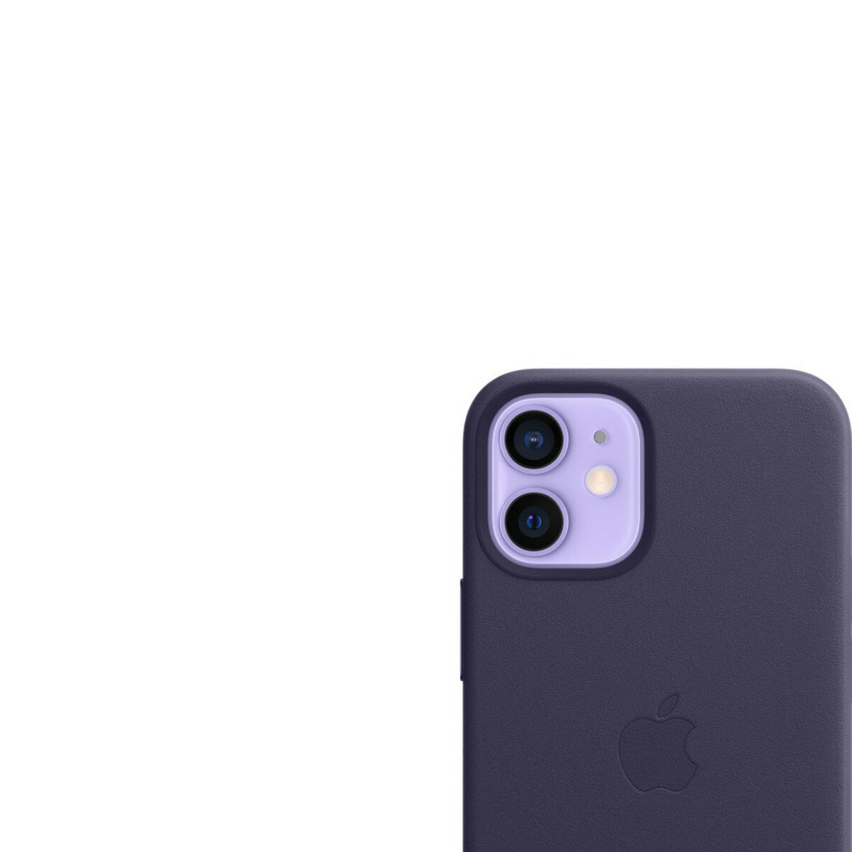 Etui Skórzane zMagSafe do iPhone 12 Pro Max fioletowe górna część