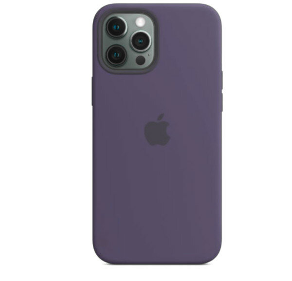 Etui Skórzane zMagSafe do iPhone 12 Pro Max fioletowe obraz w prawej części okna