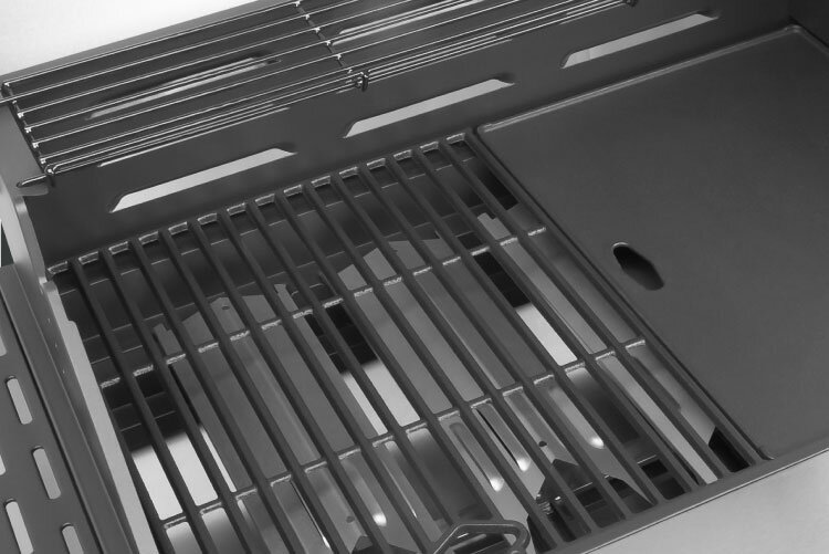Grill gazowy Tessa BBQ 5000 Master widok na grill z góry z żeliwnym rusztem