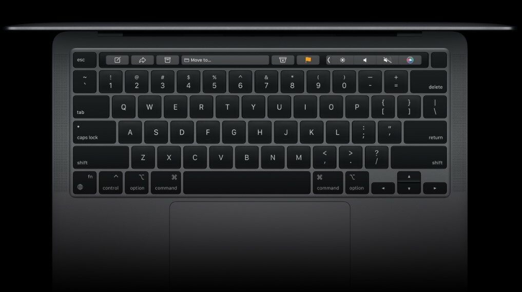 Laptop Apple MacBook Pro MYD82ZE/A/R1 16/256GB klawiatura