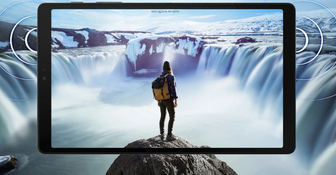 Tablet Samsung Galaxy Tab A7 Lite WiFi T220 szary dźwięk z tabletu