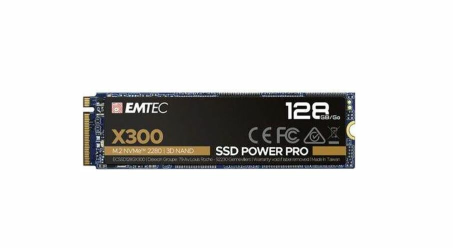 Dysk Emtec SSD M2 Nvme X300 128GB od przodu 