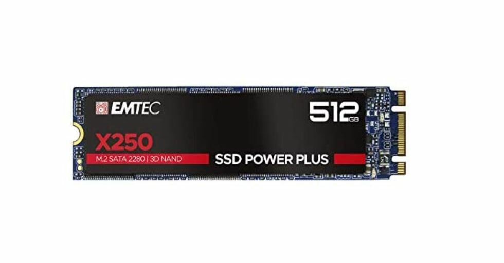  Dysk Emtec SSD M2 Sata X250 512GB od przodu