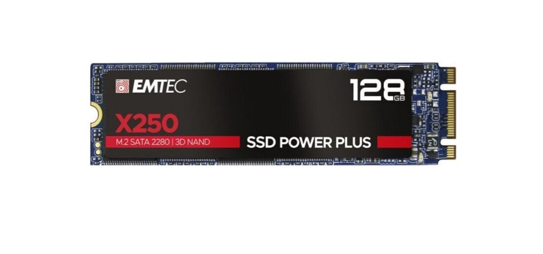  Dysk Emtec SSD M2 Sata X250 128GB od przodu