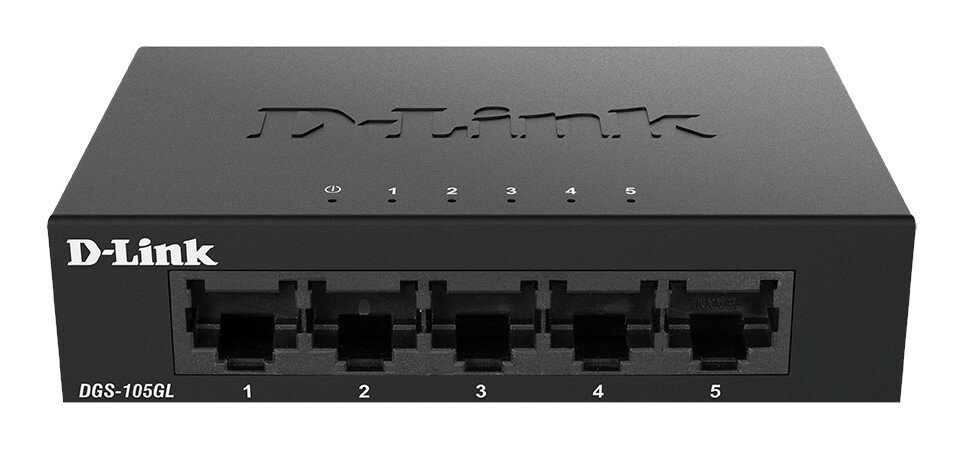 Switch D-LINK Gigabit Ethernet DGS‑105GL widok na porty